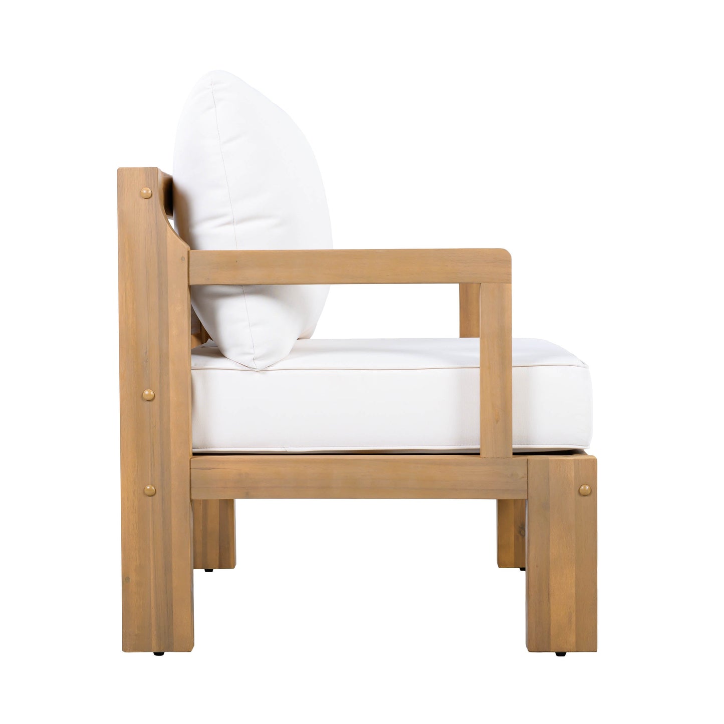 Outdoor Acacia Wood Patio Chairs Set of Two