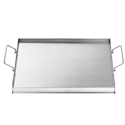 Flat top griddle pan 23x16 in stainless steel with dual side handles HouseOfZazla on Tampa Home & Garden Store
