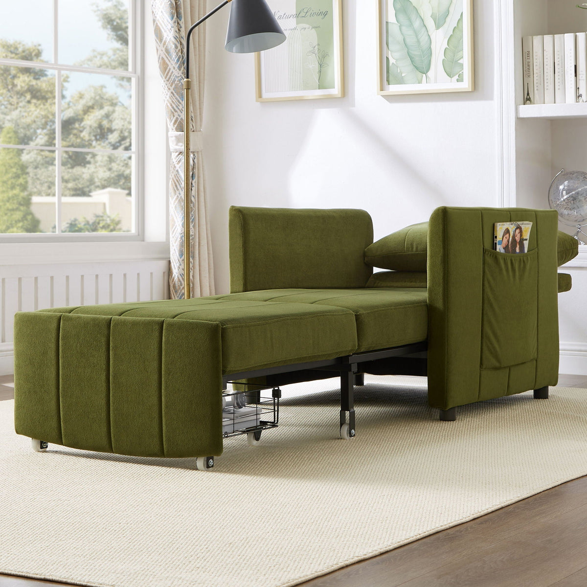 Convertible Sleeper Sofa and Storage Pockets