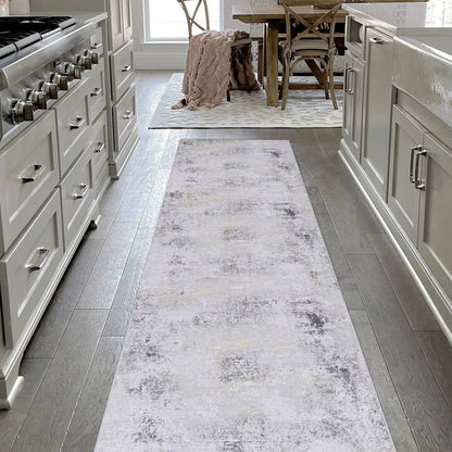 Maval Washable Runner Rug With Medallion Pattern