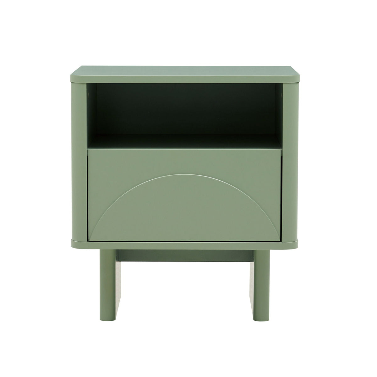 Modern Accent Nightstand with drawer and open shelf in green by HouseOfZazla on Tampa Home & Garden Store