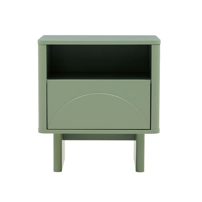 Modern Accent Nightstand with drawer and open shelf in green by HouseOfZazla on Tampa Home & Garden Store