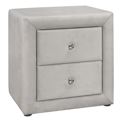 Nightstand With Upholstered Drawer For Bedroom