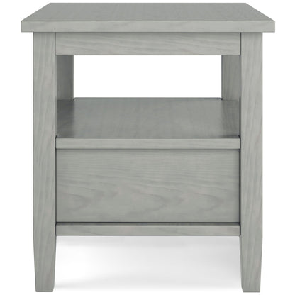 Warm Shaker coffee table with drawer and shelf in light gray wash by HouseOfZazla on Tampa Home & Garden Store