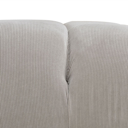 Bubble modular modern cocktail ottomans by HouseOfZazla in beige ribbed fabric pair on Tampa Home & Garden Store
