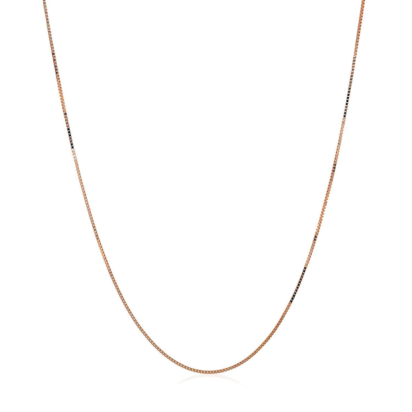 Necklace 10k Rose Gold Classic Box Chain 0.45 mm, delicate rose gold box-link chain by Bids.com on Tampa Home & Garden Store
