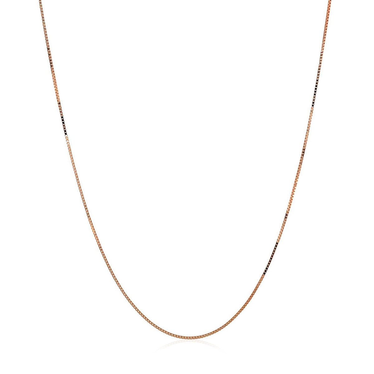 Necklace 10k Rose Gold Classic Box Chain 0.45 mm, delicate rose gold box-link chain by Bids.com on Tampa Home & Garden Store
