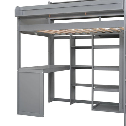 Loft Bed with Built in Desk and Wardrobe