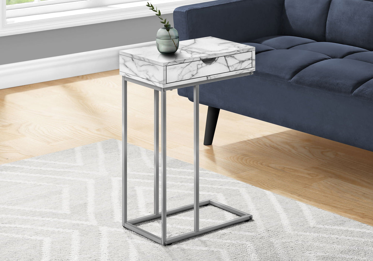 Elegant Accent Table C Shaped and Modern Design