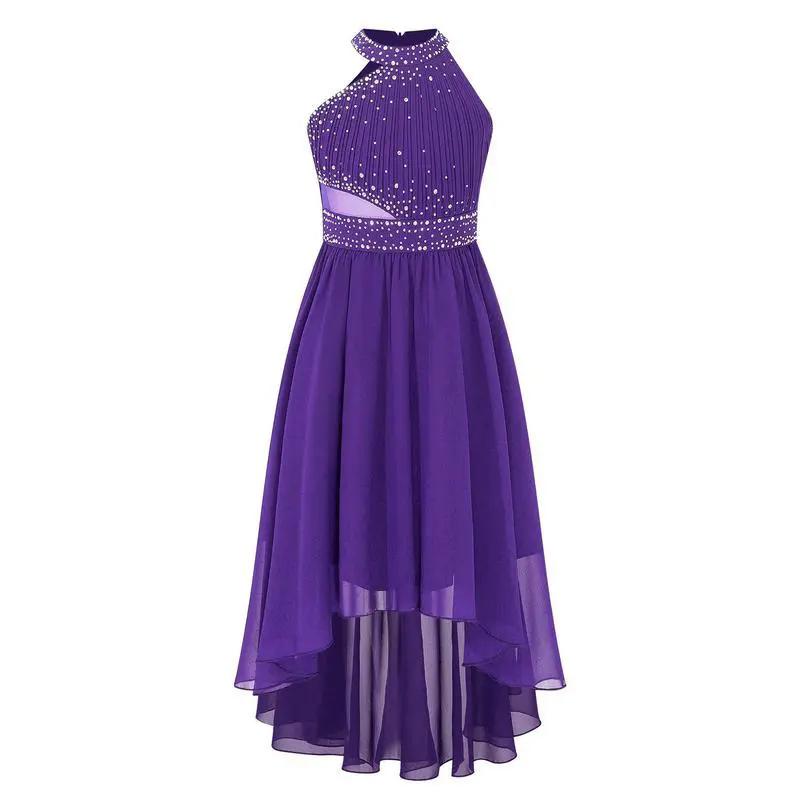 New Spring And Summer Lace Mesh Dress purple halter FLIPSTYLEZLLC chiffon skirt on Tampa Home & Garden Store