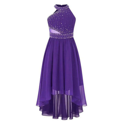 New Spring And Summer Lace Mesh Dress purple halter FLIPSTYLEZLLC chiffon skirt on Tampa Home & Garden Store