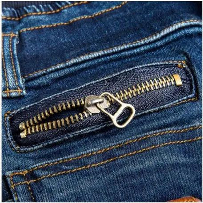 Boys' Jeans Korean Style Trousers FLIPSTYLEZLLC blue denim with metal zipper on Tampa Home & Garden Store
