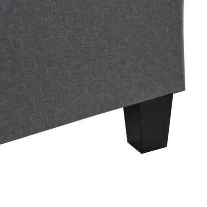 Modern sectional sofa set with L-shaped chaise, gray fabric and black legs on Tampa Home & Garden Store