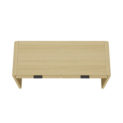 Oak office desk with 2-drawers, Grace Collection by HouseOfZazla in natural oak on Tampa Home & Garden Store