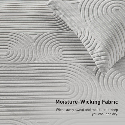 BedGear Performance Duvet Set Grey Racetrack King by HouseOfZazla moisture-wicking fabric on Tampa Home & Garden Store