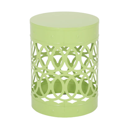 Outdoor Metal Side Tables Set of Two for Patio