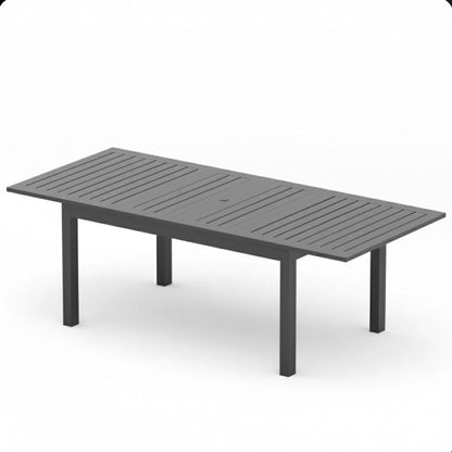 Extendable Outdoor Dining Table and Gray Frame
