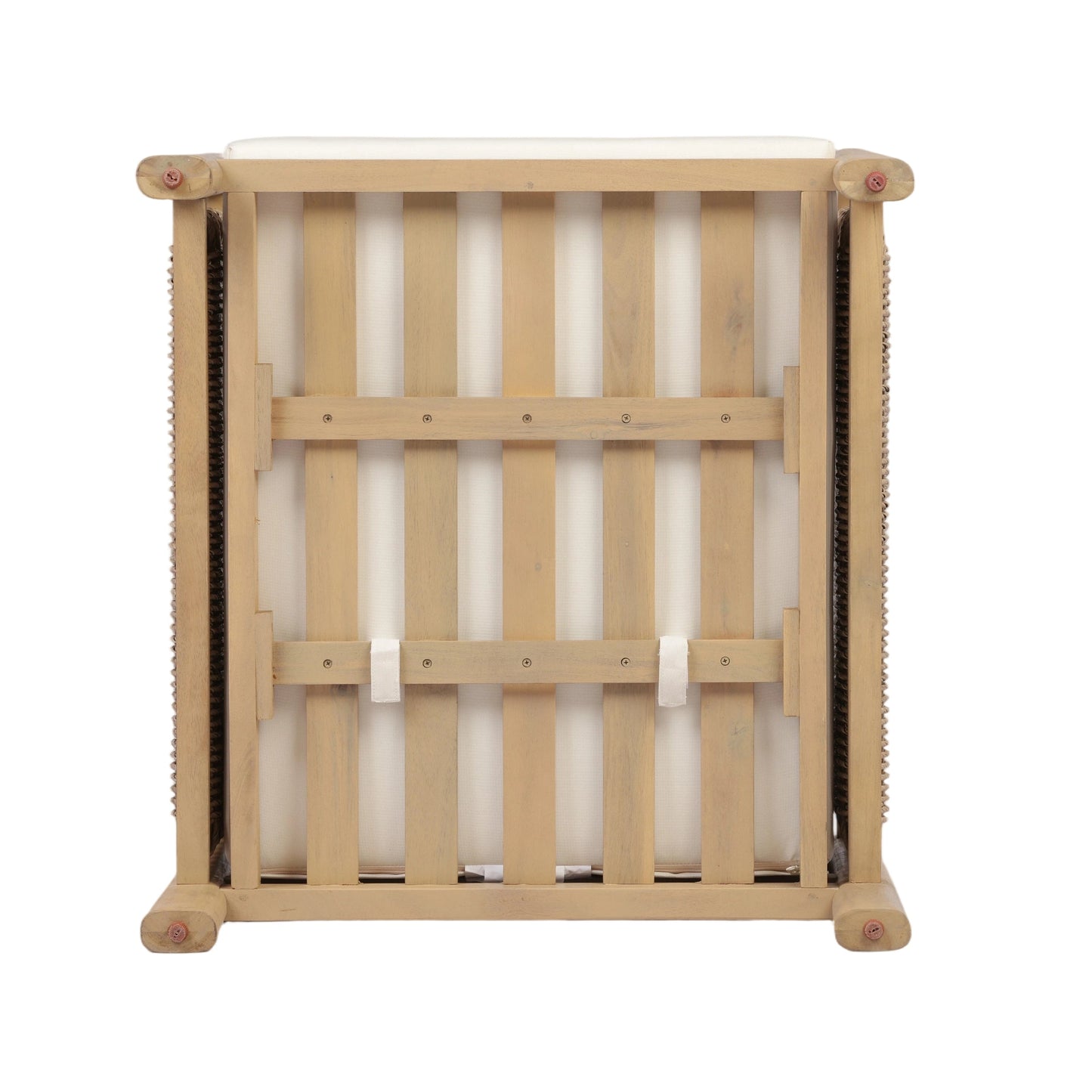 Set of 4 Outdoor Acacia Wood Patio Chairs by HouseOfZazla in natural finish on Tampa Home & Garden Store