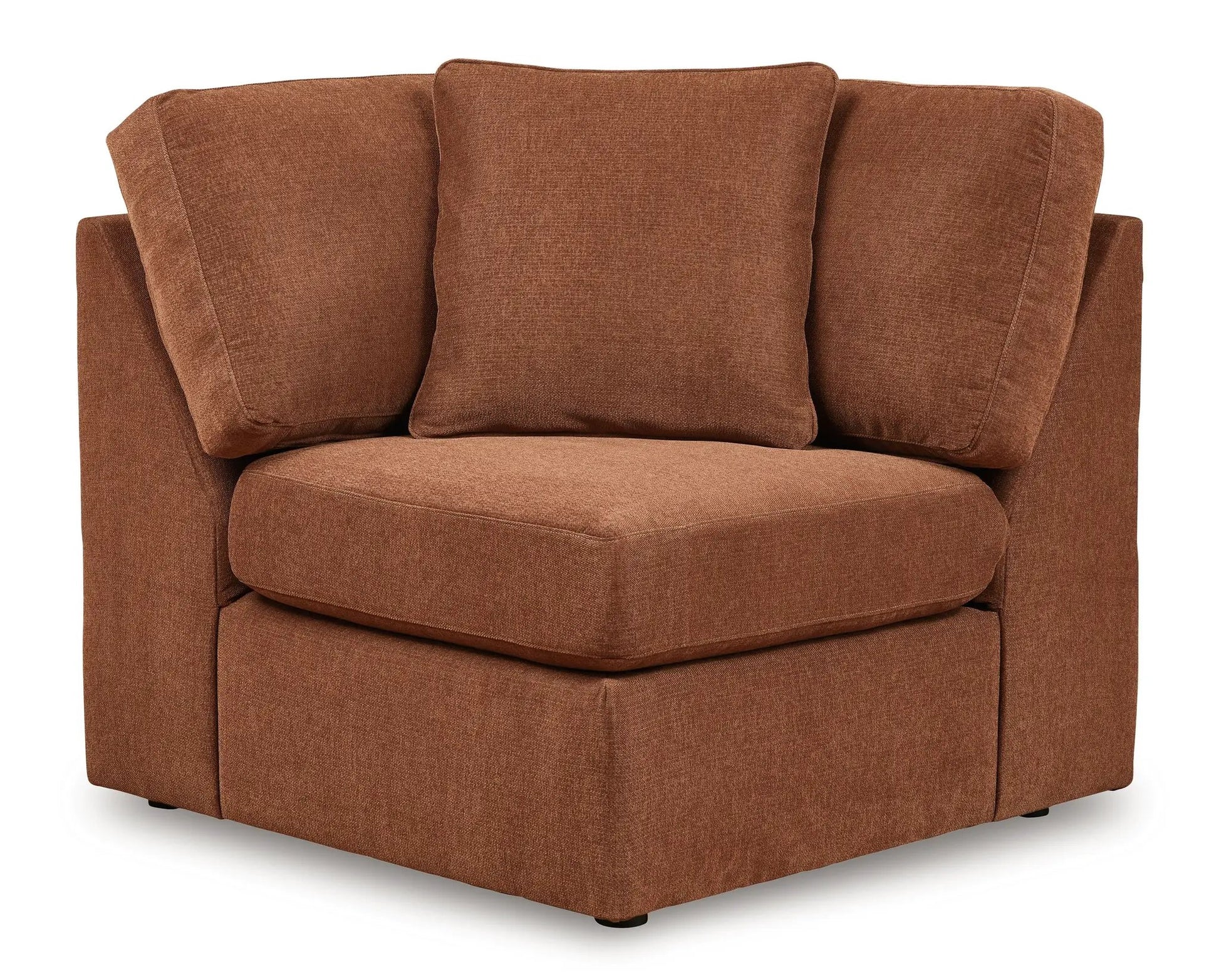 Modmax Sectional Spice rust-orange fabric stationary sofa by Unique Piece Furniture on Tampa Home & Garden Store