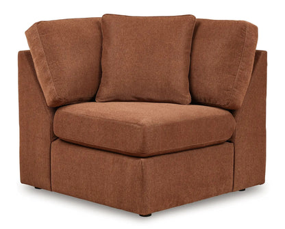 Modmax Sectional Spice rust-orange fabric stationary sofa by Unique Piece Furniture on Tampa Home & Garden Store