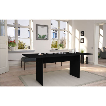 Nomad Dining Table by HouseOfZazla in Protouch wood-grain finish, black modern table on Tampa Home & Garden Store