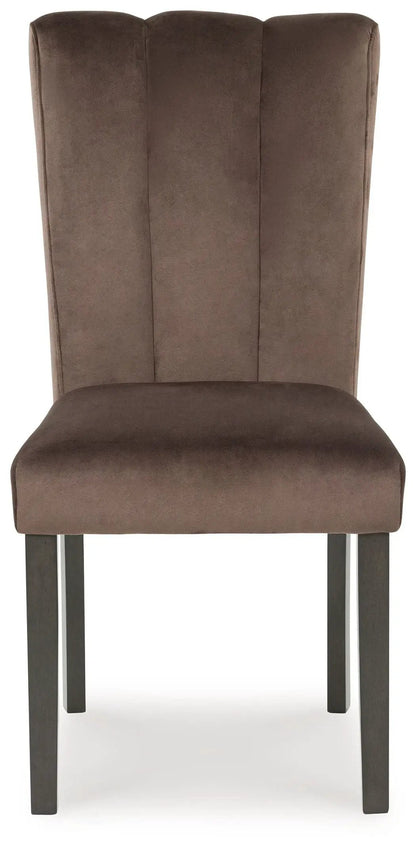 Jeshina Dining Side Chair Set of 2 Mocha