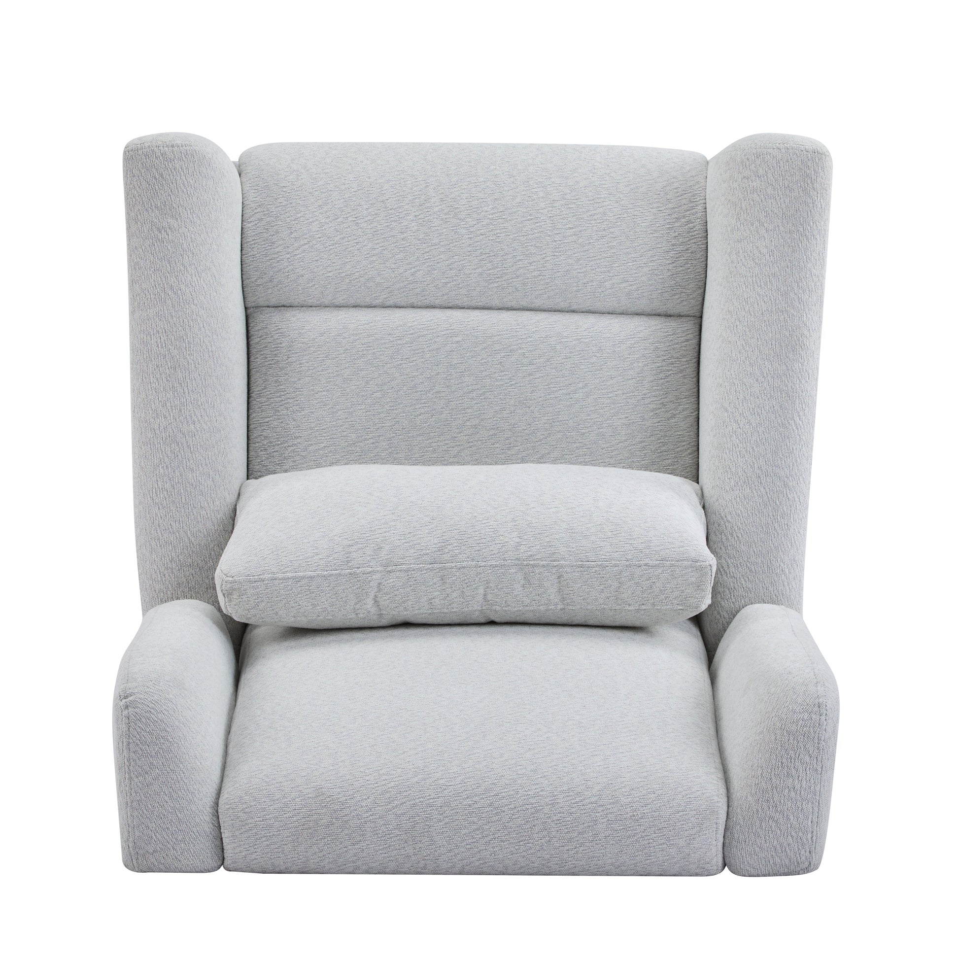 Power Recliner Chair Swivel Upholstered 360° Swivel Recliner by HouseOfZazla gray fabric on Tampa Home & Garden Store