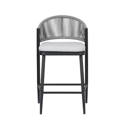 Outdoor Counter Stools with Wicker and Metal