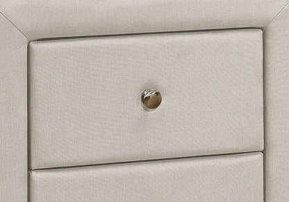 Nightstand With Upholstered Drawer For Bedroom