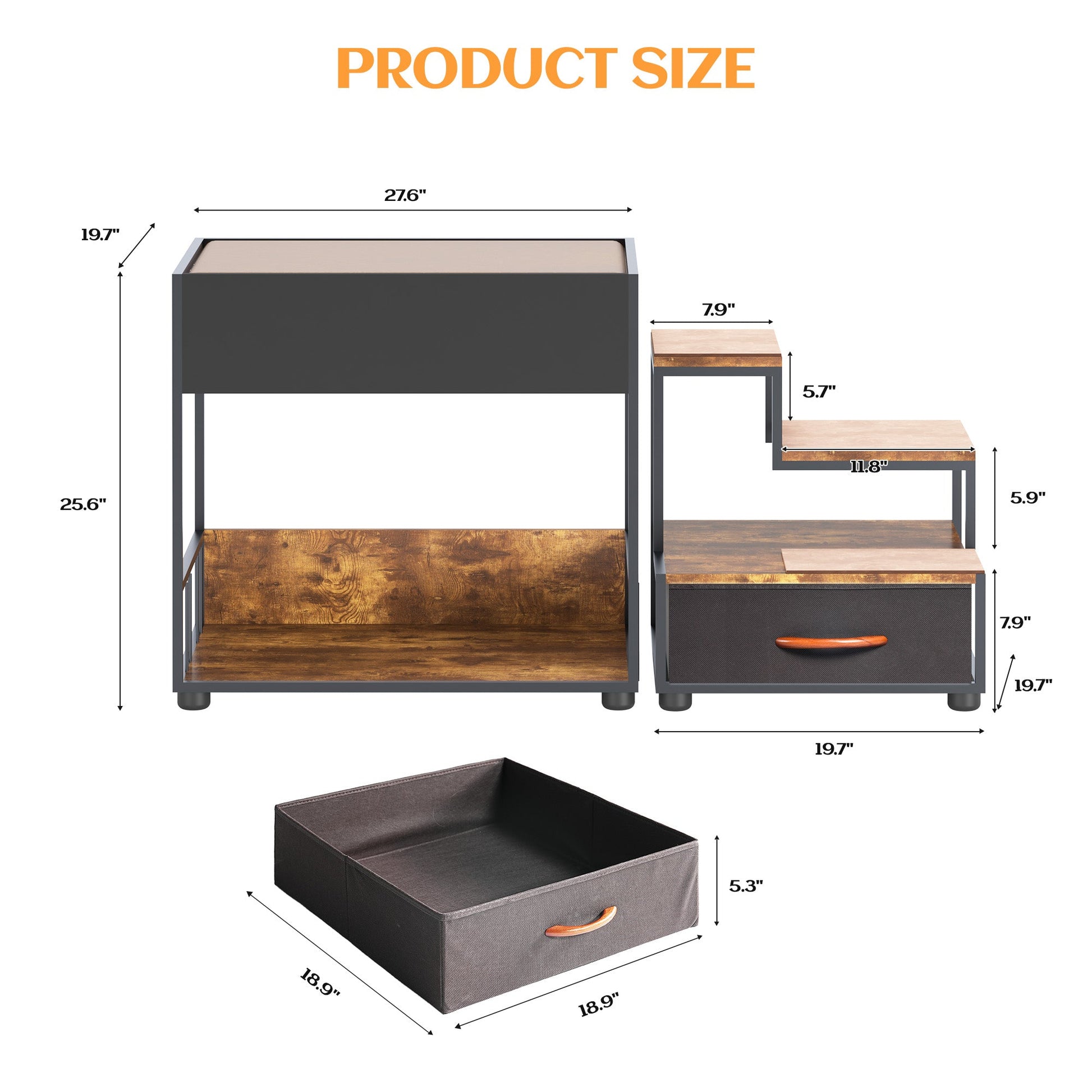 Pet Step Window Perch for Dogs by HouseOfZazla; metal frame with tan cushion and wood steps on Tampa Home & Garden Store