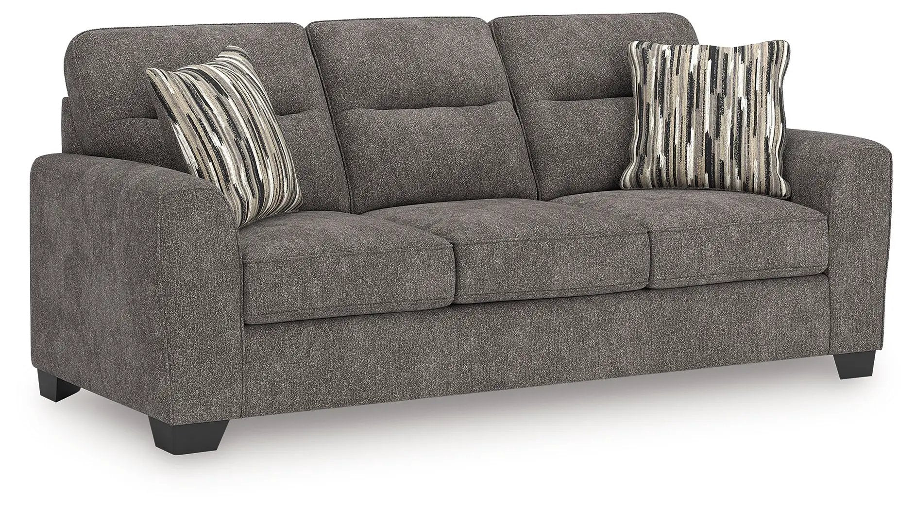 Olten sofa, gray textured fabric, 3-seat stationary, by Unique Piece Furniture on Tampa Home & Garden Store