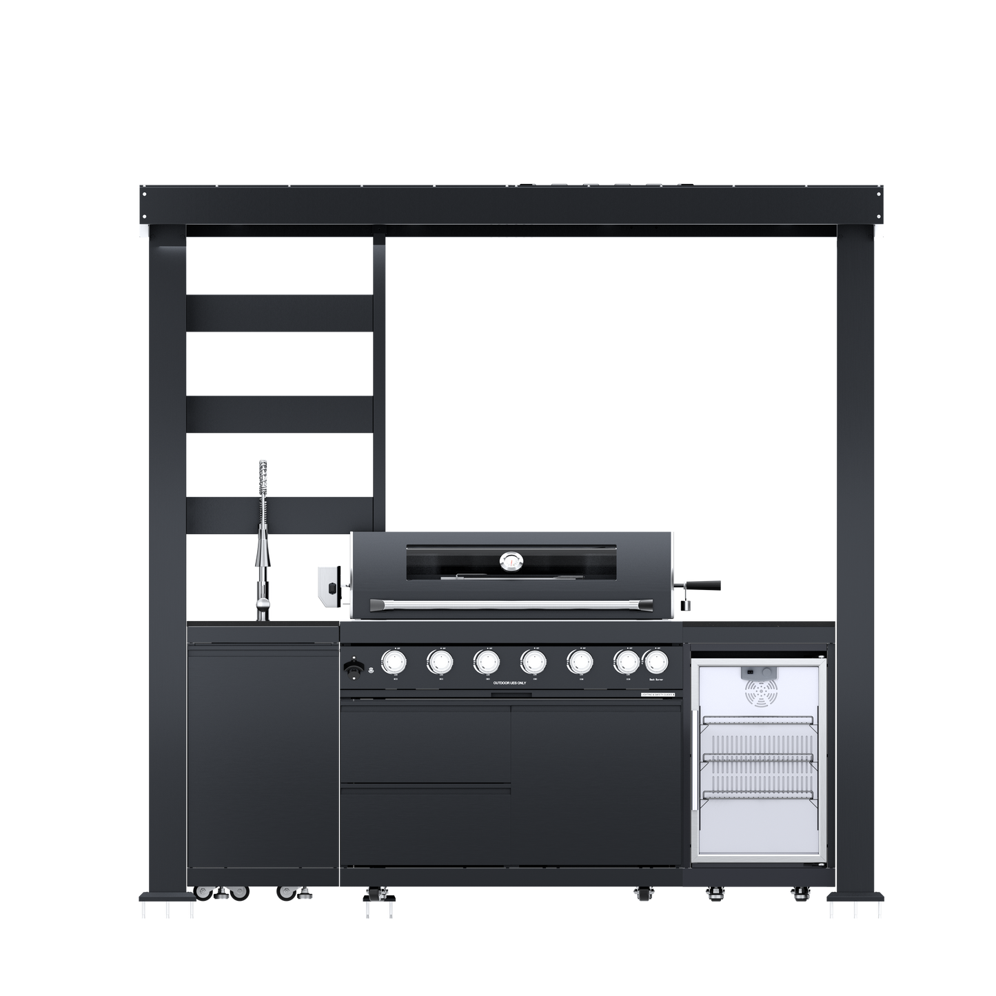 94-Inch 6-Burner Deluxe Stainless Steel Gas Outdoor Kitchen Grill by HouseOfZazla on Tampa Home & Garden Store