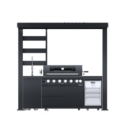 94-Inch 6-Burner Deluxe Stainless Steel Gas Outdoor Kitchen Grill by HouseOfZazla on Tampa Home & Garden Store