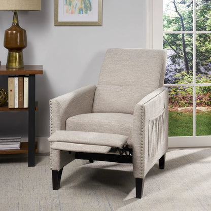 Kiersten Contemporary Fabric Pushback Recliner