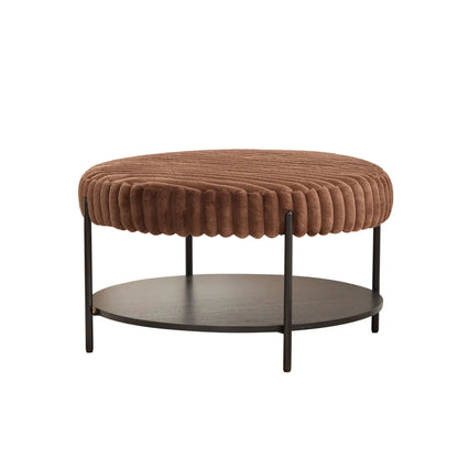 Modern Upholstered Round Ottoman Coffee Table