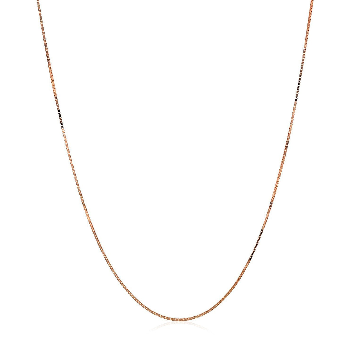 14k Rose Gold Classic Box Chain Necklace 0.45mm by Bids.com on Tampa Home & Garden Store