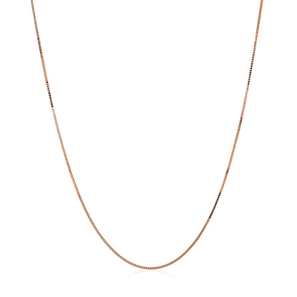 14k Rose Gold Classic Box Chain Necklace 0.45mm by Bids.com on Tampa Home & Garden Store