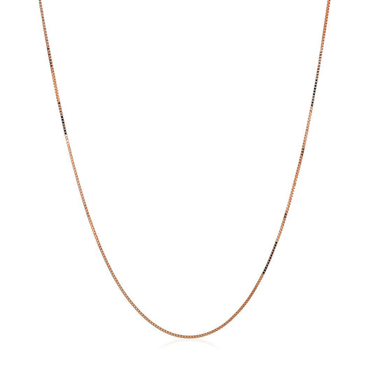 14k Rose Gold Classic Box Chain Necklace 0.45mm by Bids.com on Tampa Home & Garden Store
