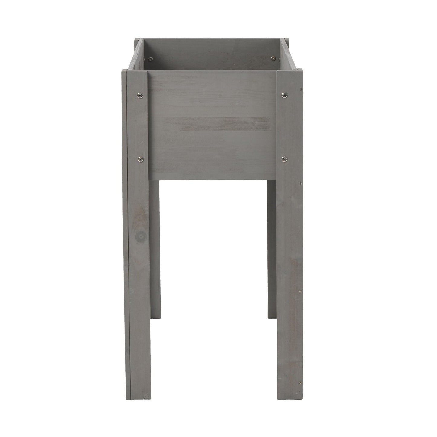 Raised garden bed with legs, gray stained wood elevated planter box for outdoor plants on Tampa Home & Garden Store