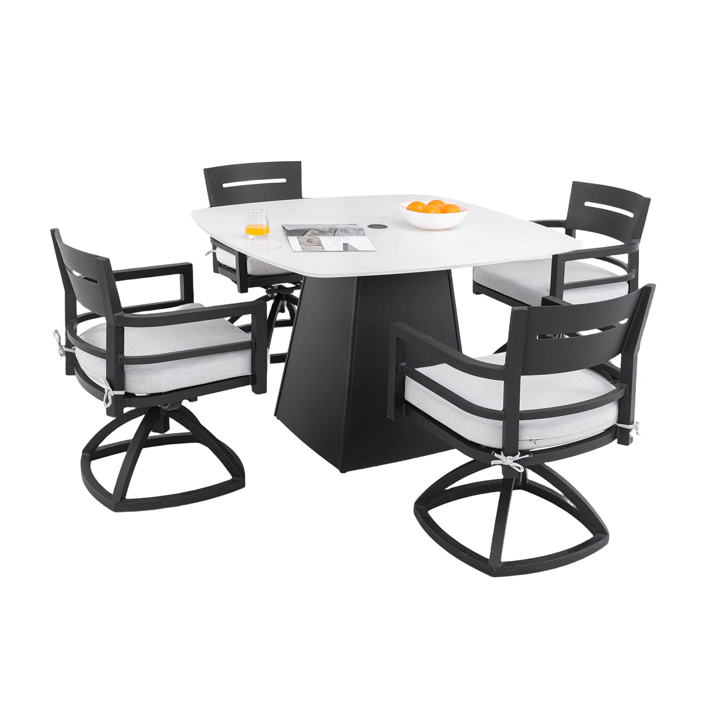 Outdoor Patio and Squircle Dining Table Set