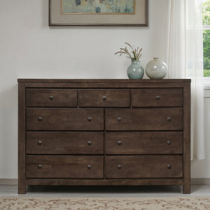 9 Drawer Dresser with Farmhouse Design in brown wood by HouseOfZazla on Tampa Home & Garden Store