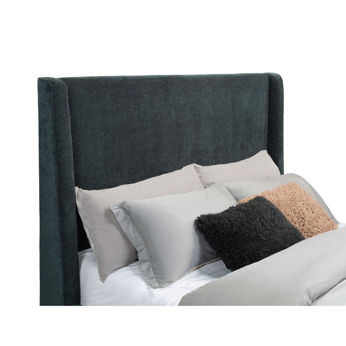 Modern Bed with Visual Flames and Bluetooth Audio