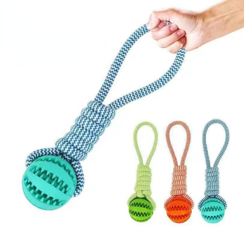 Dog chew toy ball set 4-piece by Sell My Stuff with hemp rope and bite-resistant rubber on Tampa Home & Garden Store