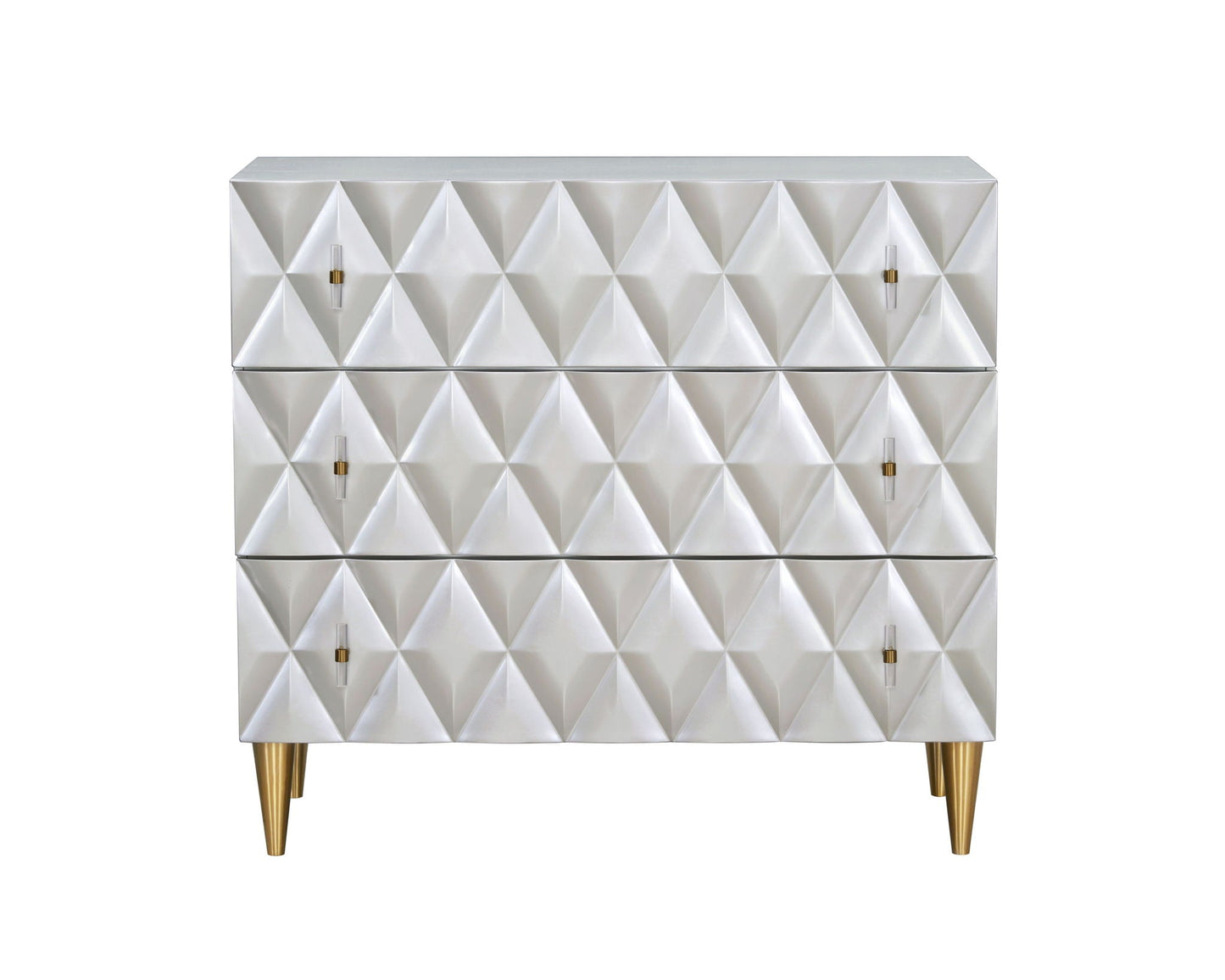 Anson Console Cabinet in silver champagne with diamond mirrored panels and gold legs HouseOfZazla on Tampa Home & Garden Store