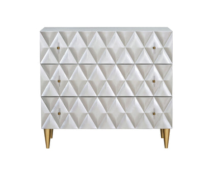 Anson Console Cabinet in silver champagne with diamond mirrored panels and gold legs HouseOfZazla on Tampa Home & Garden Store