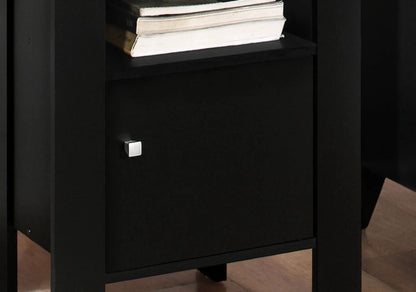 Accent Nightstand With Storage and Transitional