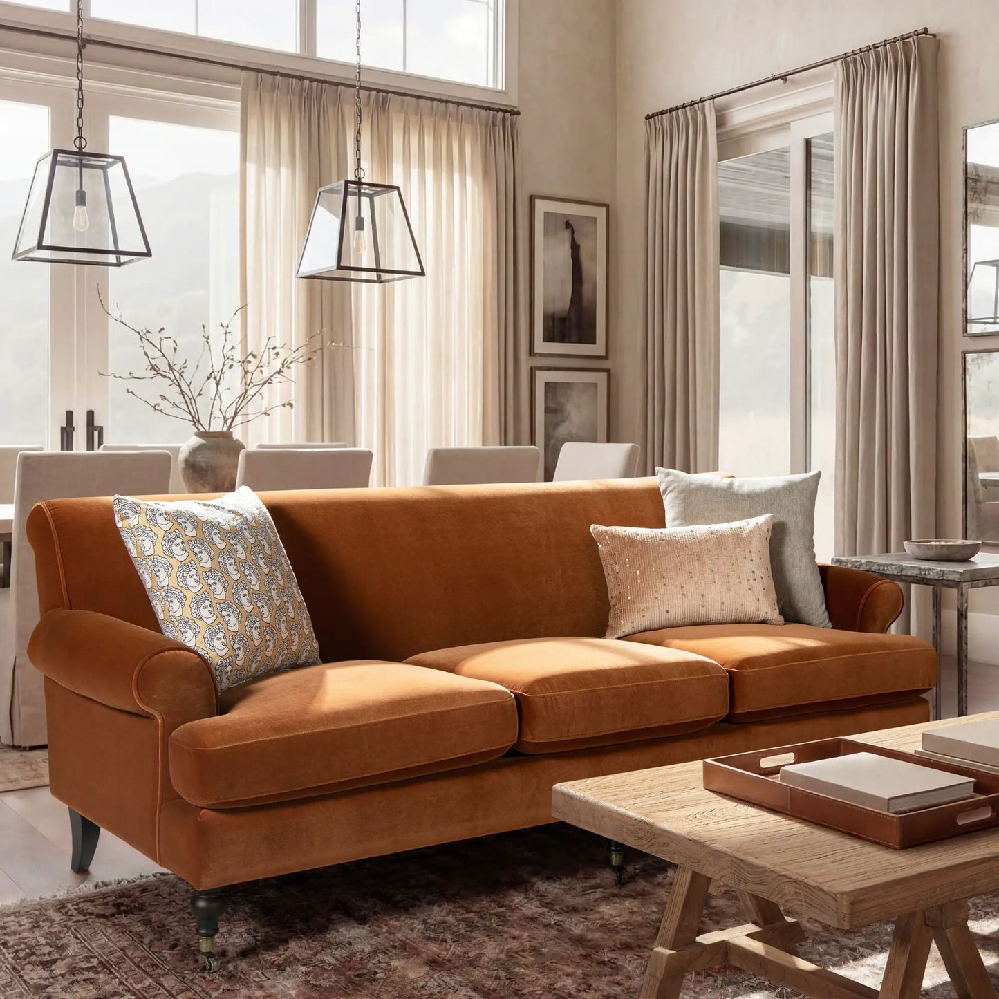 Alana Lawson Modern Three Cushion Tightback Sofa