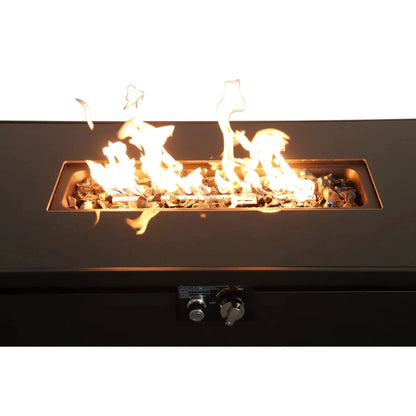 Rectangle Fire Pit and Fuel Versatility Black