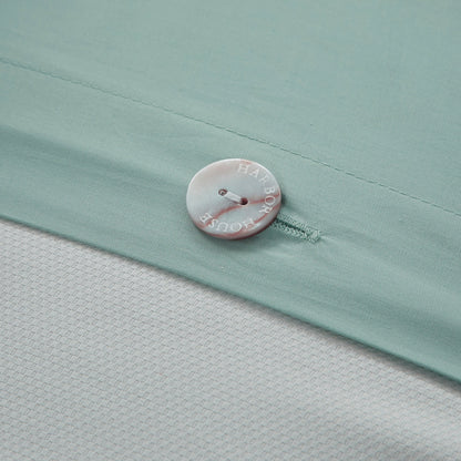 Aqua duvet cover mini set with white coral embroidery, King/Cal King, HouseOfZazla on Tampa Home & Garden Store