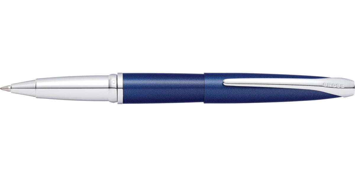 ATX Translucent Blue Lacquer Rollerball Pen by A.T. Cross with silver clip on Tampa Home & Garden Store